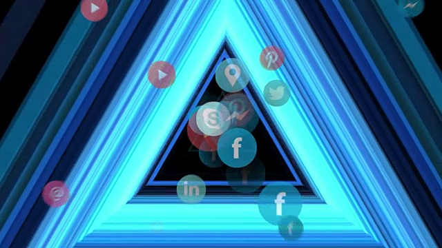 社交媒体三角隧道视频素材