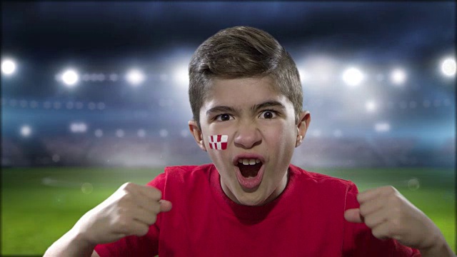 克罗地亚进球男孩庆祝视频素材
