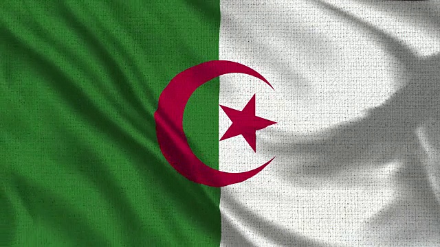 现实4K - 30fps的阿尔及利亚国旗视频下载