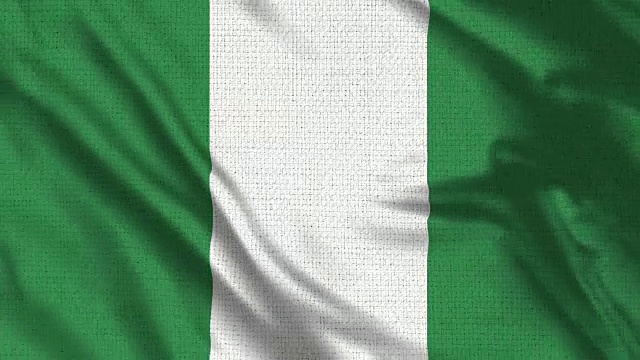 逼真的4K帧数30帧的尼日利亚国旗视频下载