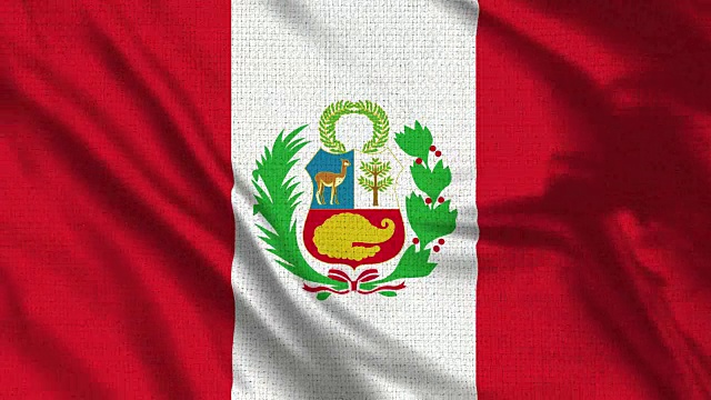 逼真的4K帧率30帧的秘鲁国旗视频下载