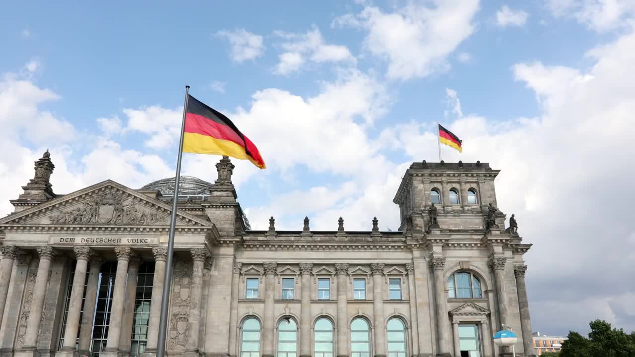 德国柏林的国会大厦视频下载