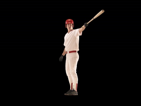 棒球运动员挥棒-这个剪辑有一个嵌入式阿尔法通道视频下载