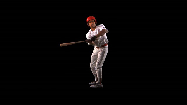 棒球击球手挥棒-这个剪辑有一个嵌入式阿尔法通道视频下载