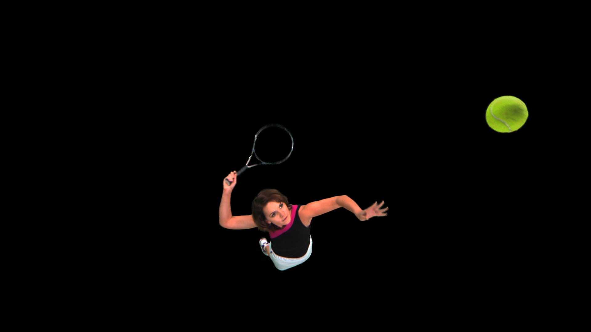 网球运动员发球-这个剪辑有一个嵌入式阿尔法频道视频下载