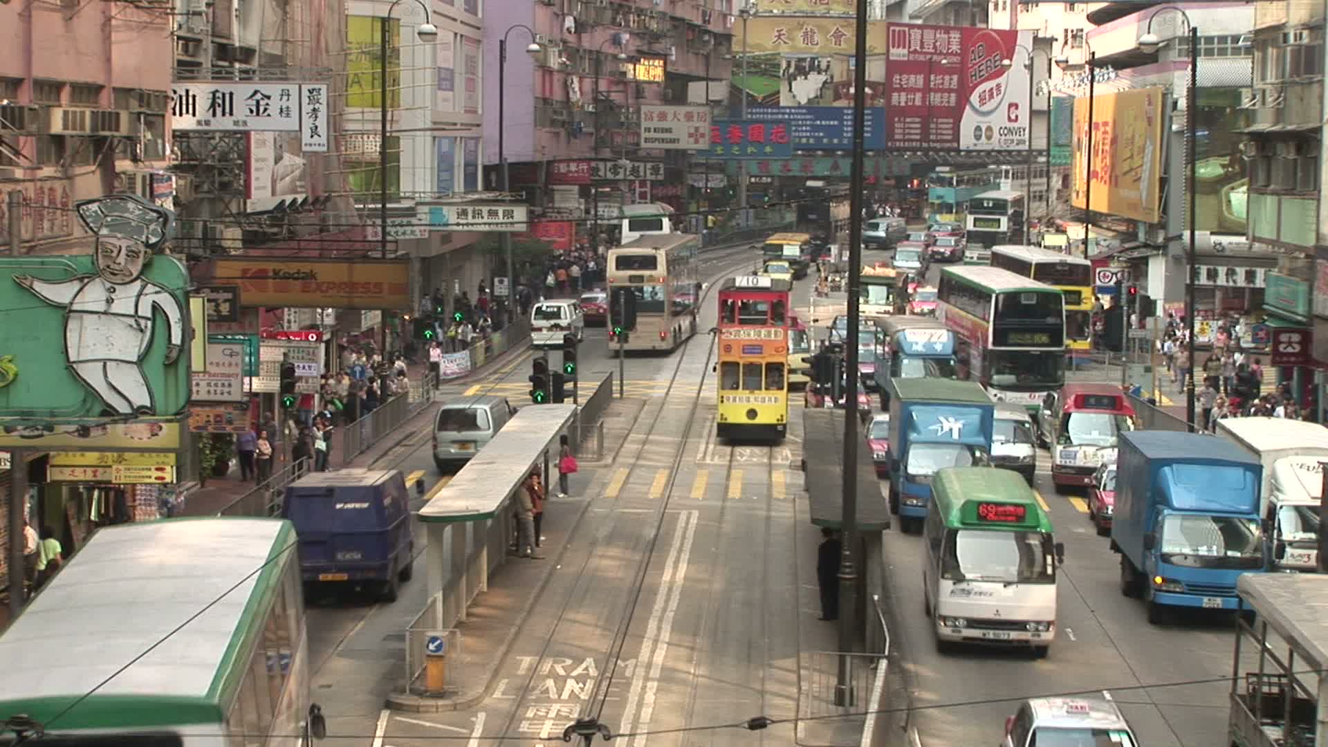 中国香港的城市交通视频下载