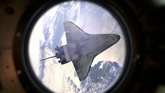 航天飞机从传送门的模拟视图视频下载