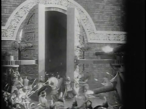 1923年重现古巴比伦战争场景视频素材