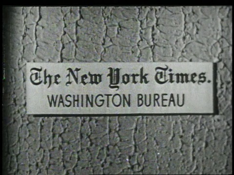 1948年蒙太奇记者在美国华盛顿特区记者站工作视频素材
