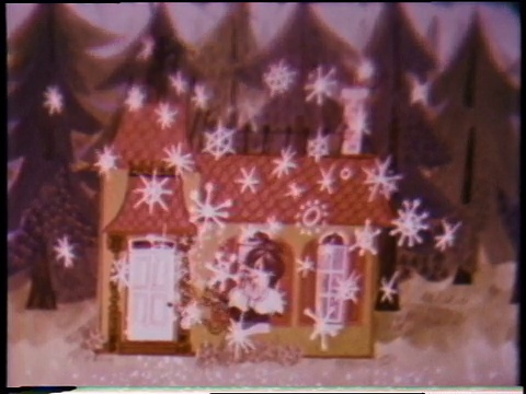 20世纪70年代蒙太奇动画后麦片糖脆广告，一个熊和老女人/美国视频下载