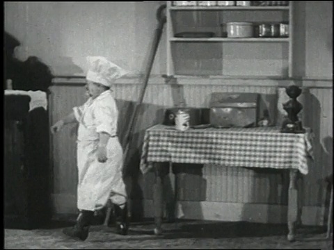 1938年，蒙太奇厨师在电影《Tiny Town》中唱歌和大笑/美国视频下载