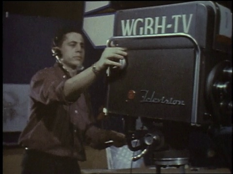 1957年，美国纽约演播室内蒙太奇录制电视节目视频下载