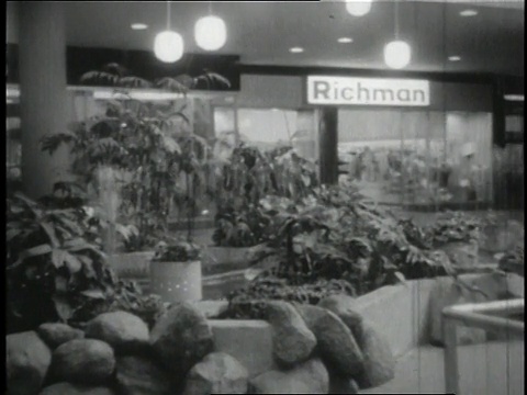 1950蒙太奇人们在明尼阿波利斯购物中心/美国明尼苏达州视频下载