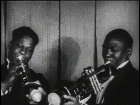20世纪20年代蒙太奇黑人音乐家演奏/美国视频素材