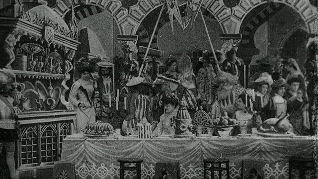 1901年贵宾结婚宴会上的客人视频下载