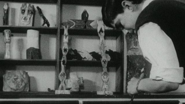 1962年，英国伦敦，荷兰公园学校木雕班学生视频下载