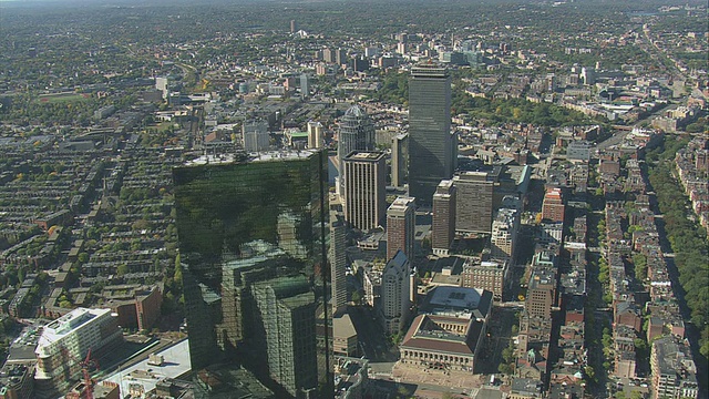 空中城市轮廓线/波士顿，马萨诸塞州，美国视频下载