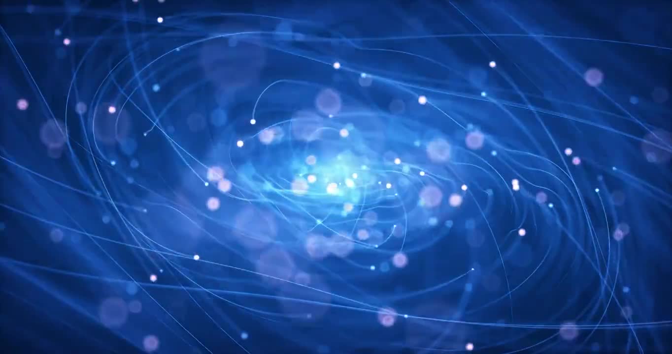 3D渲染的科幻粒子背景视频素材